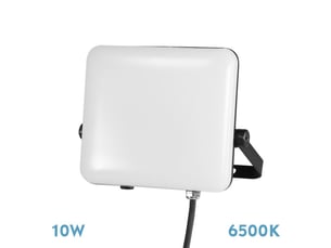 Fabrilamp destello projecteur led extérieur 10 w, 900 lm, 6500 k, ip65, blanc et noir