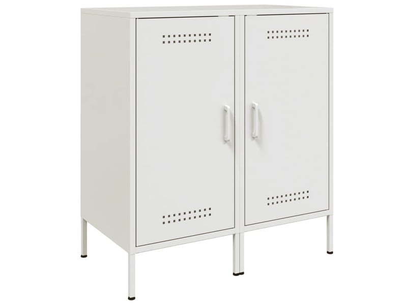  Buffets 2 pcs - bahut - meuble de rangement blanc 36x39x79 cm acier  - Conforama A