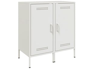 Buffets 2 pcs - bahut - meuble de rangement blanc 36x39x79 cm acier