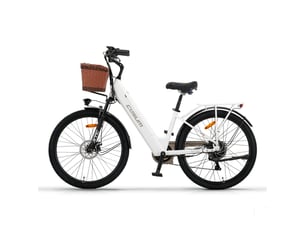 Vélo électrique de ville cysum x-city, 250 w, batterie 48 v 10.4 ah, blanc