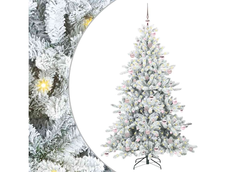 Sapin de noël - arbre de noël artificiel à branches articulées blanc 210 cm - Conforama A