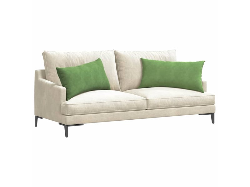 Lot de 2 coussins de canapé, coussins décoratifs vert clair 80 x 40 cm cf59175 - Conforama C