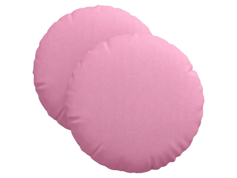  Lot de 2 coussins de siège, coussins décoratifs tissu rose ø40 x 13 cm cf59854  - Conforama A