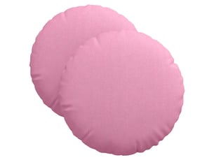 Lot de 2 coussins de siège, coussins décoratifs tissu rose ø40 x 13 cm cf59854