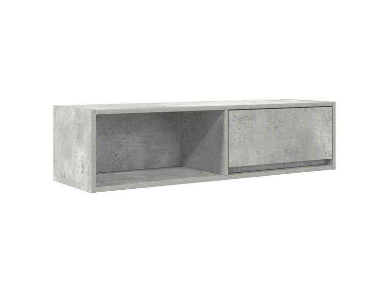  Meuble tv - banc tv - meuble de rangement gris béton 100x31x25,5 cm bois d'ingénierie  - Conforama A