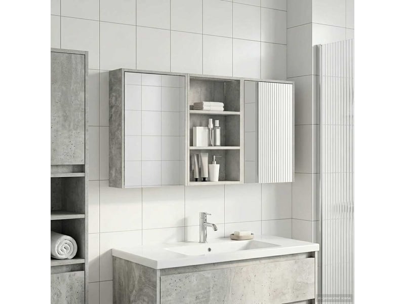  Ensemble de meubles de salle de bain 3 pc 126 x 16 x 62.5 cm cf63663  - Conforama B