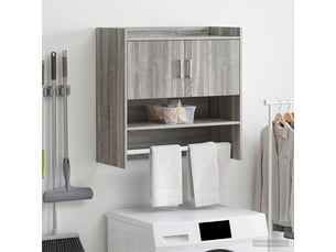 Étagère flottante, étagère suspendue montage mural sonoma gris 80 x 36 x 80 cm cf42581