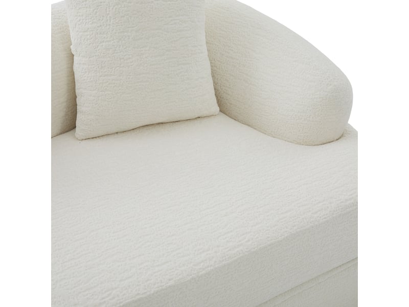 Canapé convertible 2 places beige chenille, canapé lit design moderne pour salon et chambre d'aménagement - Conforama W