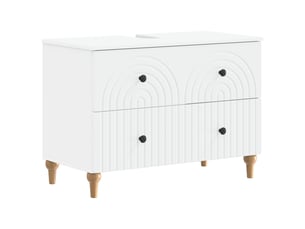 Meuble sous lavabo de salle de bain alkmaar blanc cf64796