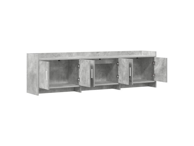  Meuble tv - banc tv - meuble de rangement 168 x 33 x 47 cm gris béton bois d'ingénierie  - Conforama D