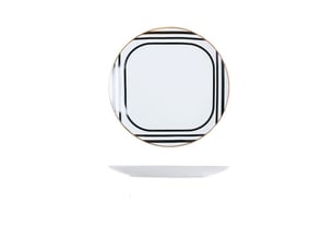 Lot de 2 assiettes plates en porcelaine 25 cm – assiettes à dîner pour steak, poisson et viande