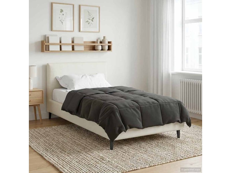 Duvet - couette complet toute l'année 140 x 220 cm 4 saisons anthracite - Conforama B