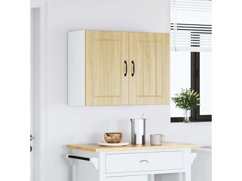  Meuble de rangement, armoire murale de cuisine lucca chêne sonoma bois ingénierie shl8654  - Conforama A