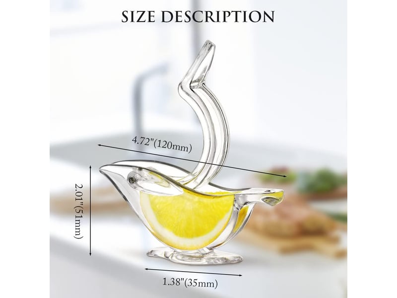 Lot de 2 presse-citrons individuels design en acrylique transparent - service de table élégant et pratique - Conforama C