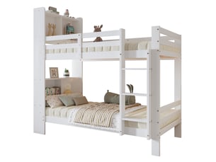 Lit superposé 90x200 cm <strong>OKWISH</strong> <strong></strong> coloris blanc