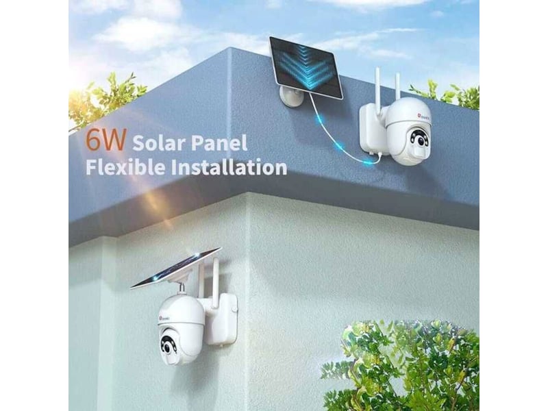  Caméra de sécurité extérieure wifi 2k 3mp avec vision nocturne couleur et détection pir  - Conforama D