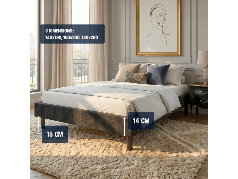 Pack 160x200cm sommier tapissier noir et matelas hybride luxe 30cm Pack Victoria Marie - Conforama D