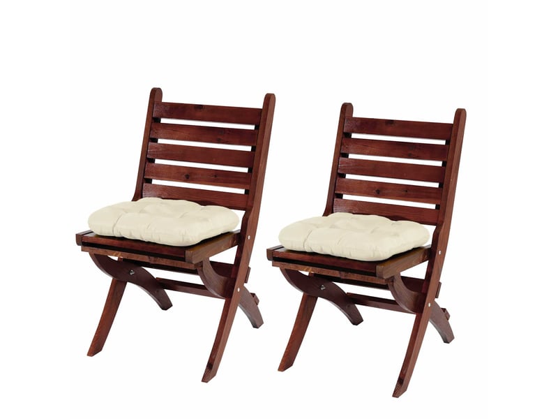  4x coussin dublin, coussins de chaise, 43x41x3cm - crème  - Conforama C