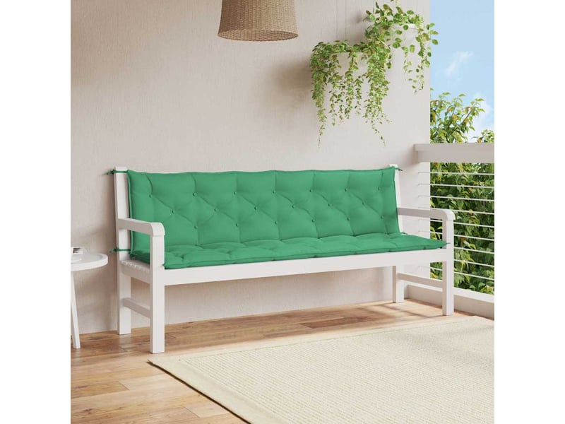 Coussin de banc de jardin, coussin d'assise vert 200x(50+50)x7 cm tissu oxford cf52859 - Conforama B
