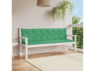 Coussin de banc de jardin, coussin d'assise vert 200x(50+50)x7 cm tissu oxford cf52859