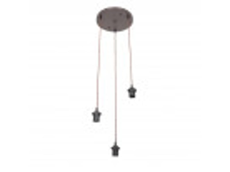  Armature de plafonnier fabrilamp nia marron 3 x e27 réglable 20-90 cm 30x30 cm 201283C02 - Conforama B