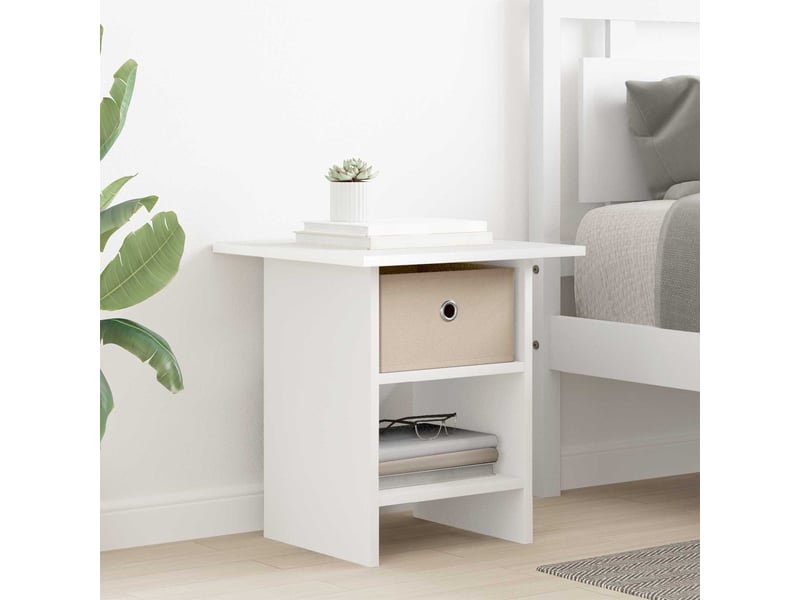  Table de chevet - cabinet de chevet - table de nuit 2 pièces blanc 41 x 40 x 45 cm  - Conforama C