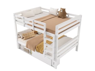 Lit mezzanine 140x200 cm <strong></strong>  <strong></strong> coloris blanc