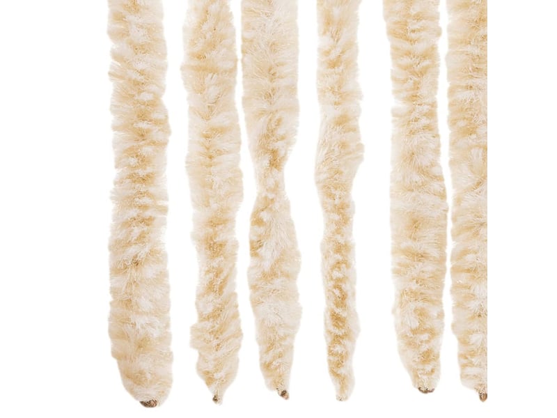  Rideau anti-mouches, moustiquaire beige et blanc 90x220 cm chenille cf43496  - Conforama E