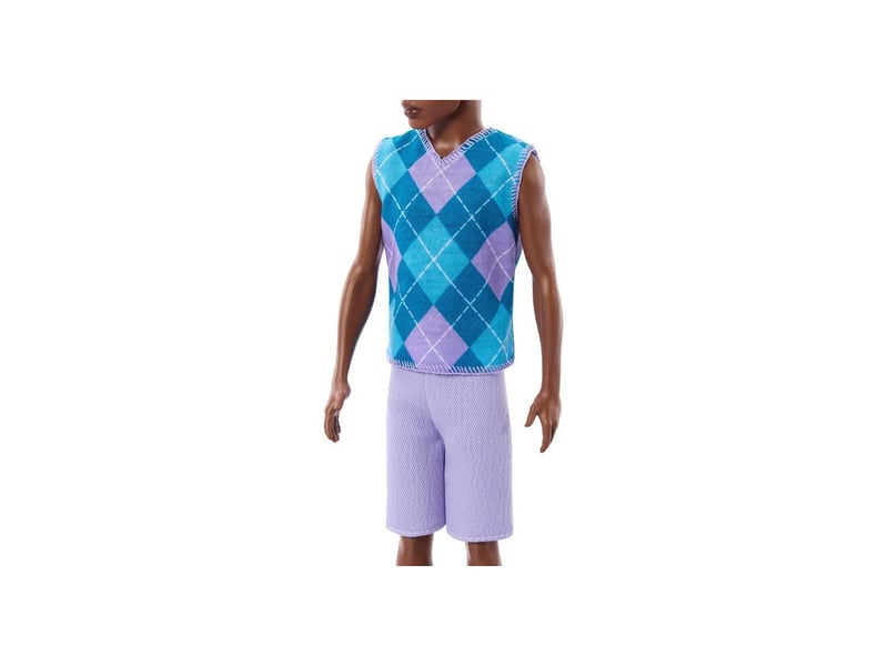  Poupée ken fashionistas jjn67 300 mm polo motif losanges bermuda et chaussures à enfiler multicolores BAR0194735339914 - Conforama E