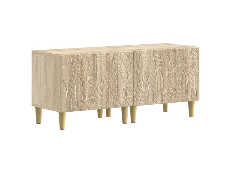  Ensemble de 3 meubles tv - banc tv - meuble de rangement led delft chêne sonoma  - Conforama D