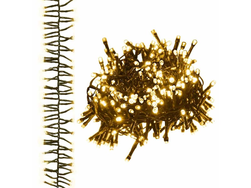 Guirlande lumineuse, éclairage de noël à led groupées 400led blanc chaud pvc cf62412 - Conforama A