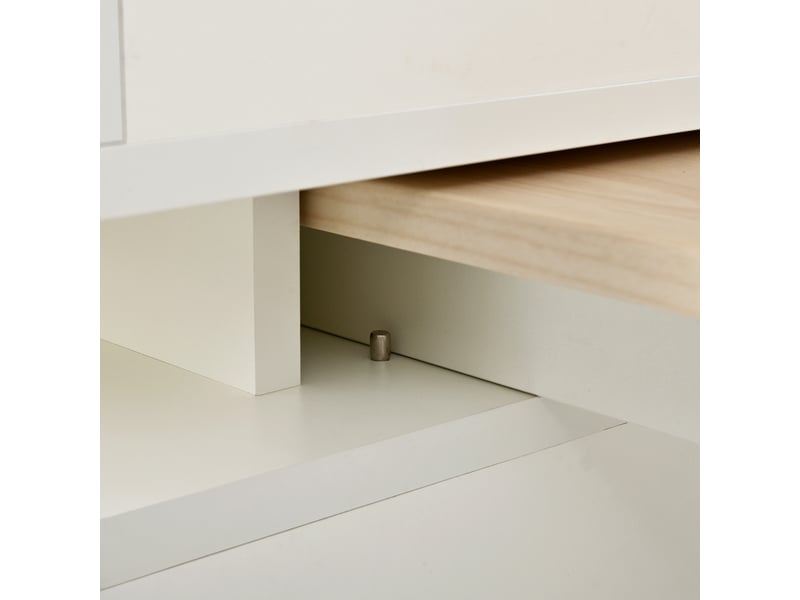  Table extensible 2 à 4 personnes avec led et rangement pour cuisine 128-200×71×92 cm blanche  - Conforama D