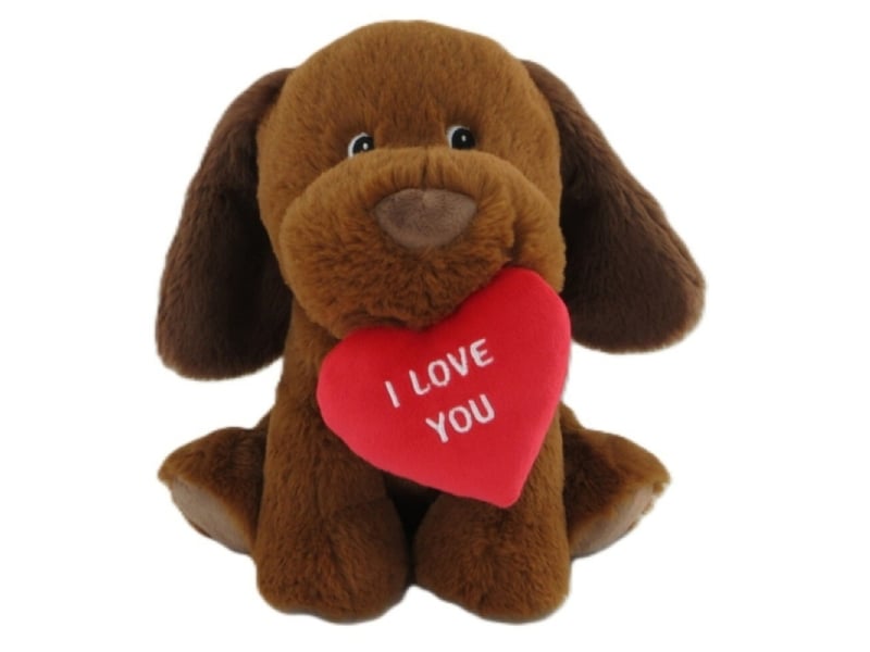  Peluche chien avec coeur - 35 cm  - Conforama A