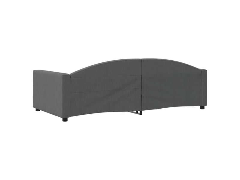  Lit simple- lit adulte -  lit de repos gris foncé 100x200 cm tissu  - Conforama D