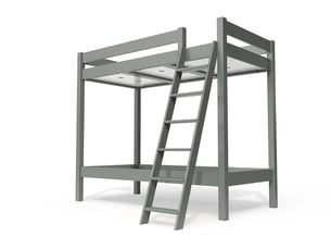 Lit 2 places 80x190 cm ABC MEUBLES  SUPABCIN80-G coloris gris