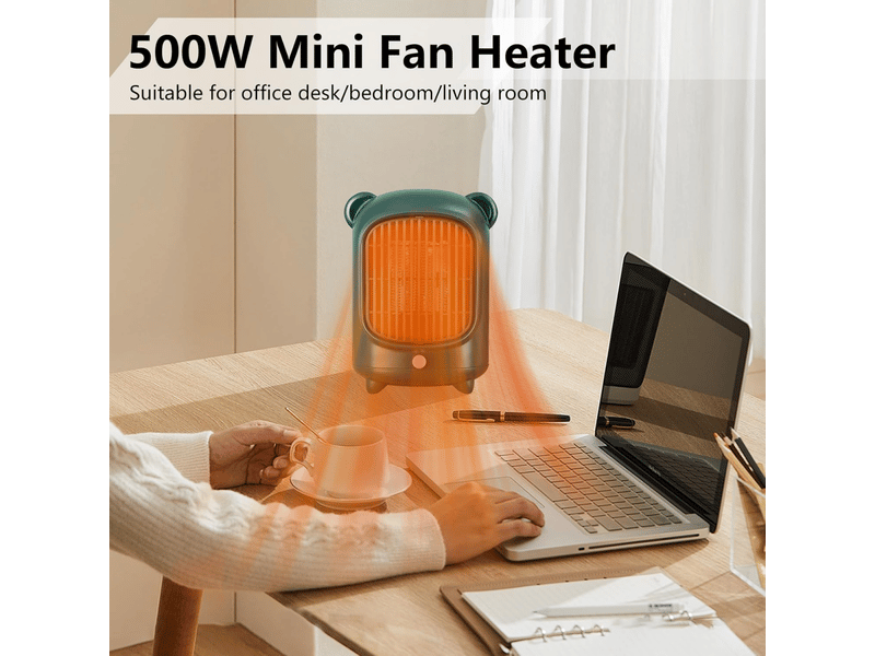 Chauffage soufflant, 220-240 v, chauffage soufflant ptc à économie d'énergie, chauffe rapide en 3 secondes, double protection, petit chauffage d'appo, 500 w, multicolore - xlh-zls-005947zls XLH-ZLS-005947ZLS - Conforama B
