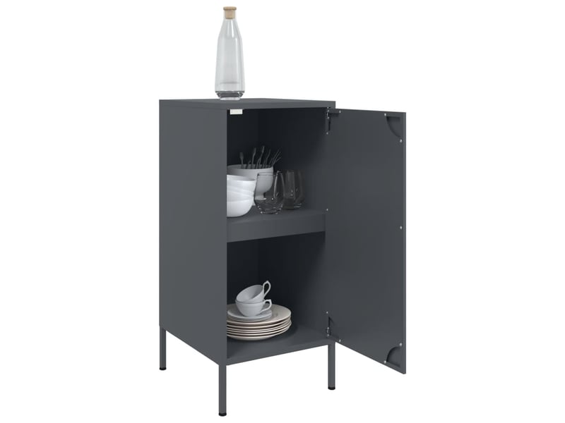  Buffets 2 pcs - bahut - meuble de rangement anthracite 36x39x79 cm acier  - Conforama E