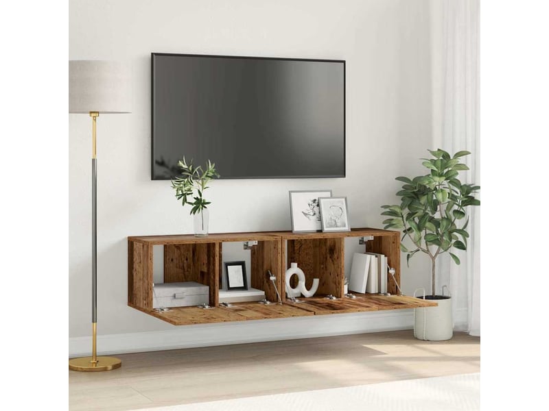  Ensemble meuble tv - banc tv - meuble de rangement 2 pcs multicolore bois d'ingénierie  - Conforama B