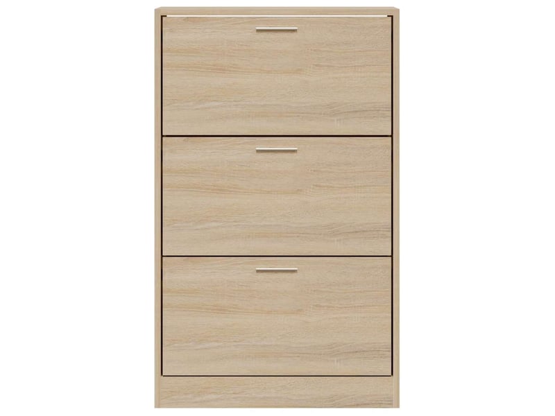  Meuble à chaussure, armoire à chaussures chêne sonoma 63x24x103cm bois d'ingénierie  - Conforama D