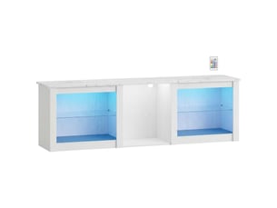 Meuble tv coloris blanc 160 cm <strong></strong>  <strong></strong>