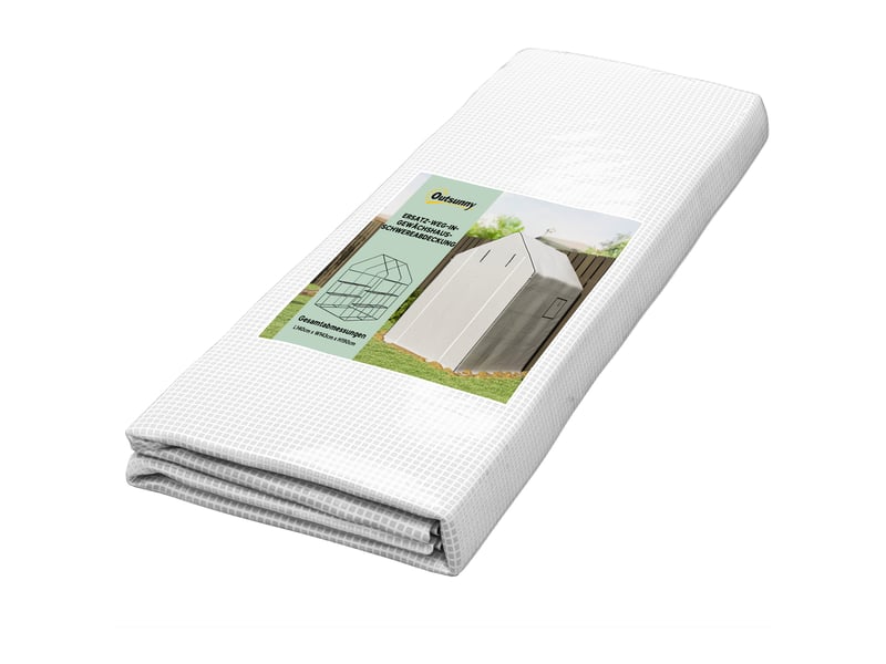  Film de protection pour serre, bâche de remplacement, étanche, pour fenêtres et portes enroulables, film seul 140 x 143 x 190 cm, blanc  - Conforama A