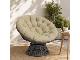 Coussin de chaise papasan, coussin d'assise vianen 100 % polyester vert clair cf54251