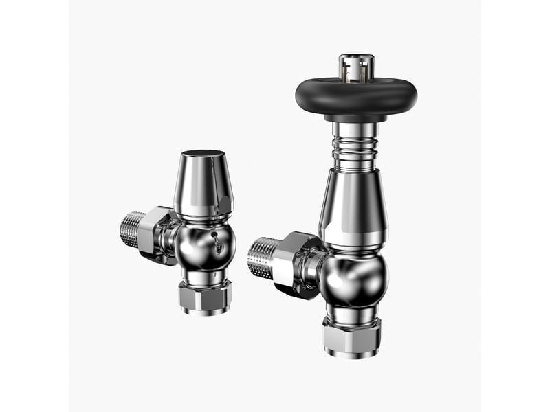 Vannes thermostatiques traditionnelles pour radiateur - chrome 40929 - Conforama A