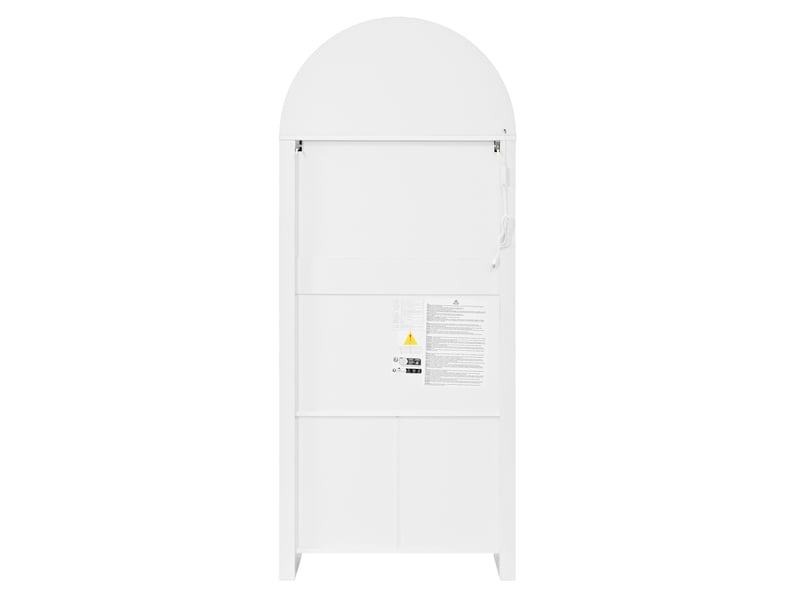  Armoire haute,76x38x180 cm,led pilotée par application et tiroirs,mdf,blanche  - Conforama C