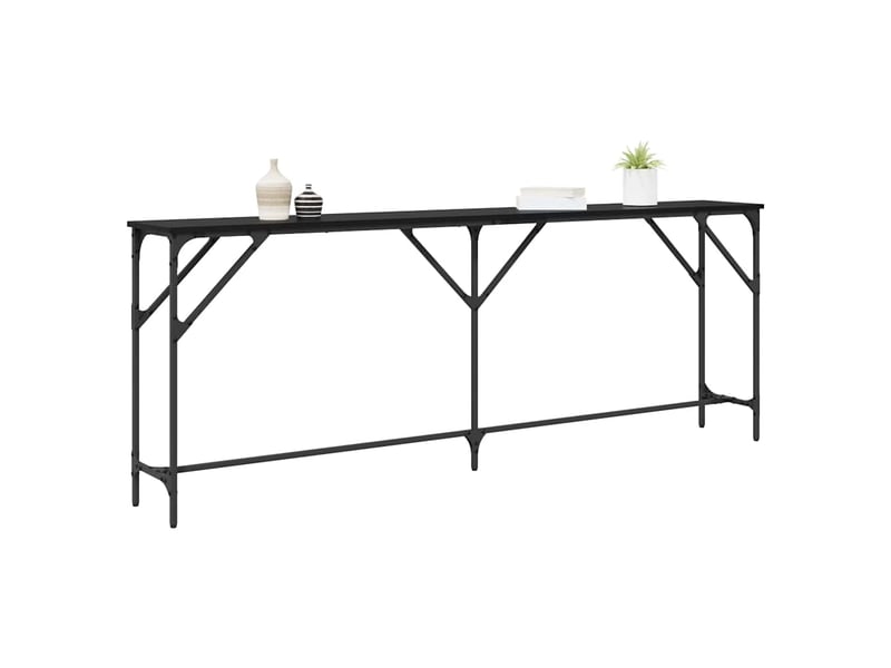  Table console - table d'appoint - table d' entrée chêne noir 200 x 29 x 75 cm  - Conforama C