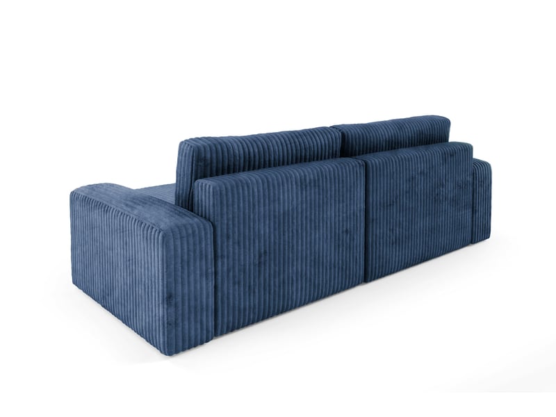  Canapé d'angle convertible cord fano bleu  - Conforama D