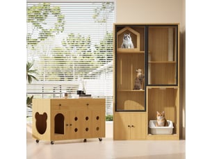 Armoire 2 porte(s) PEXCHO coloris naturel largeur 90 cm