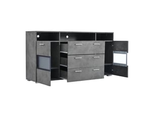 Buffet 2 porte(s)  3 tiroir(s) UVRION   - 140 cm coloris gris 