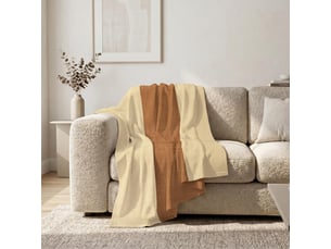Plaid en coton 140x200 cm natalia lin, par soleil d'ocre