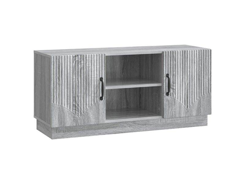  Meuble tv - banc tv - meuble de rangement 102 x 34,5 x 47 cm sonoma gris bois d'ingénierie  - Conforama A